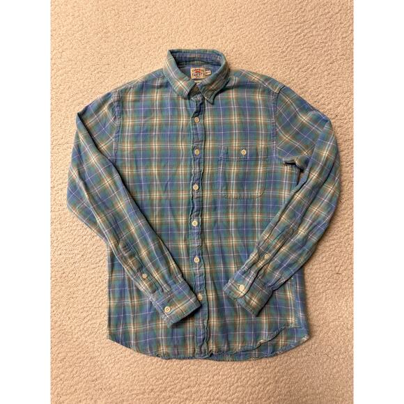 Faherty Mens The Surf Flannel Plaid Shirt Size XS - Picture 1 of 7